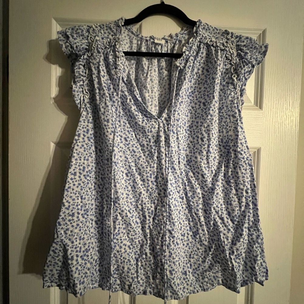 GAP Blue Floral Blouse